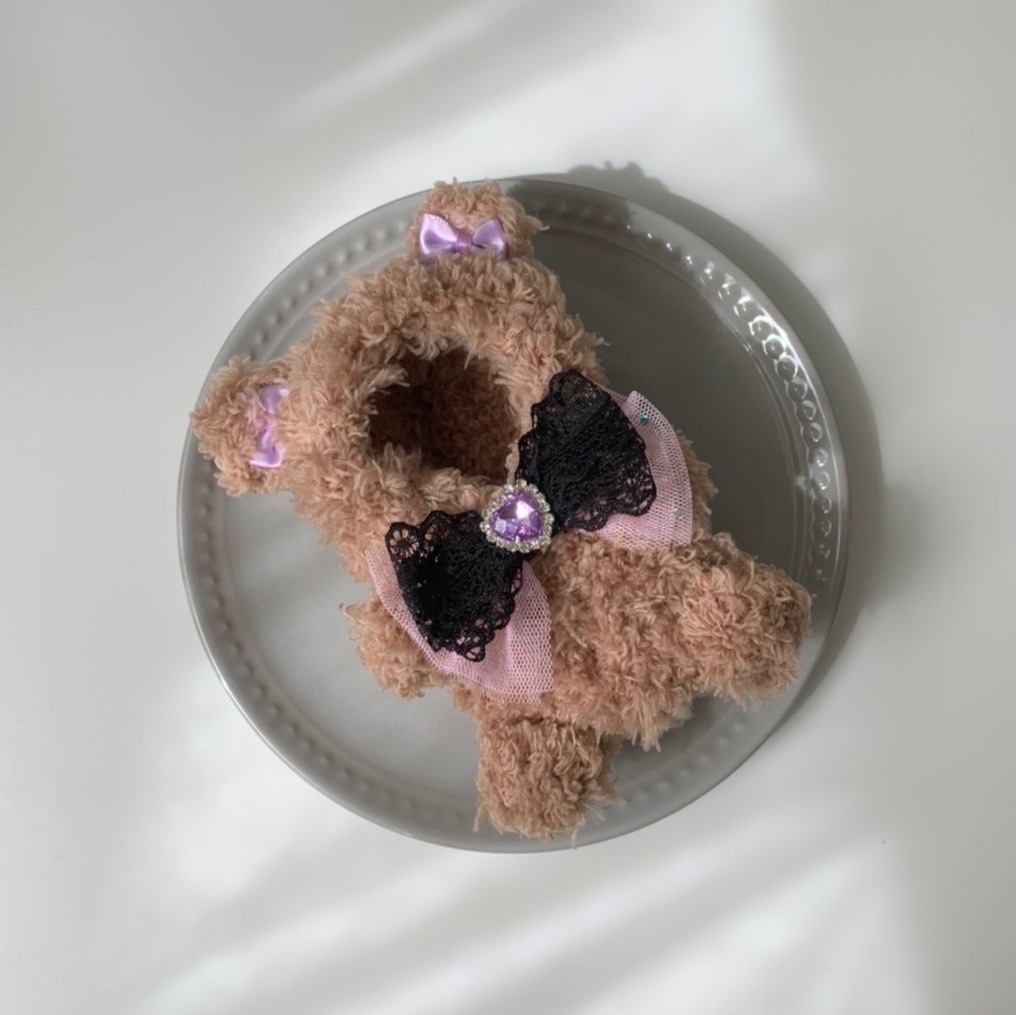 ふわふわもこもこ毛糸で編み上げたくまさん