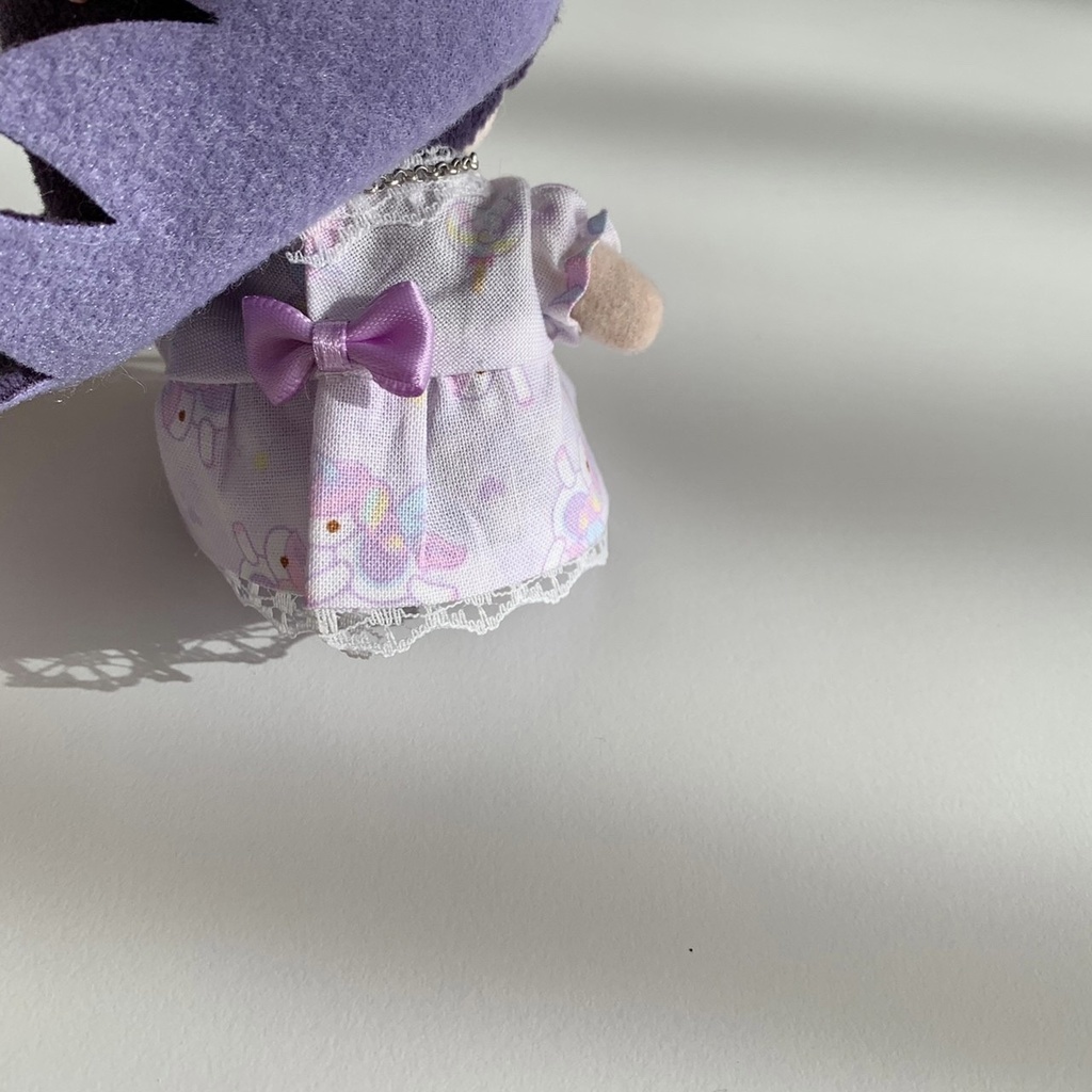 10cmプライズぬい用ネックレス付きロマンスワンピ ヘッドドレス付き