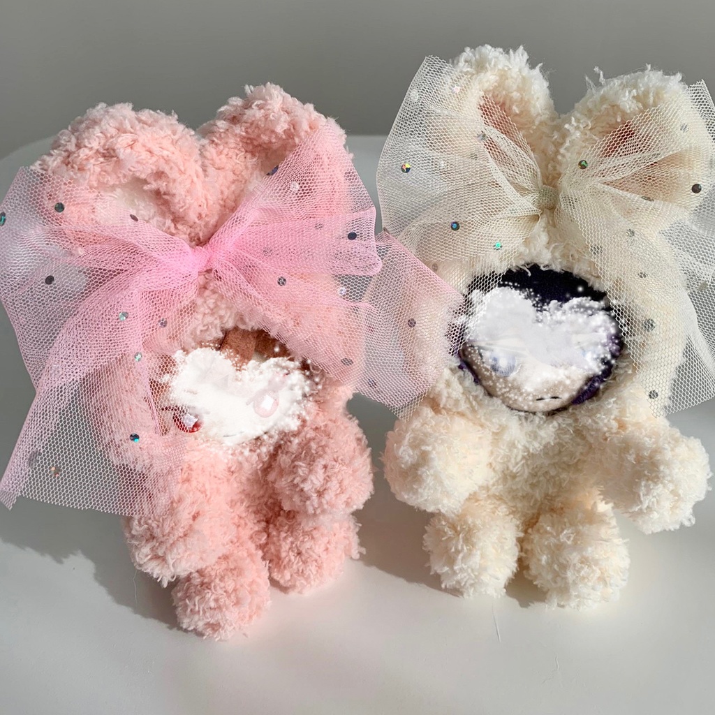 「大きなリボンのふわふわうささん」ぬい服