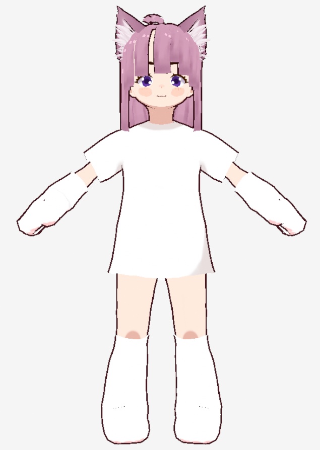 adorable vroid wolf girl vtuber