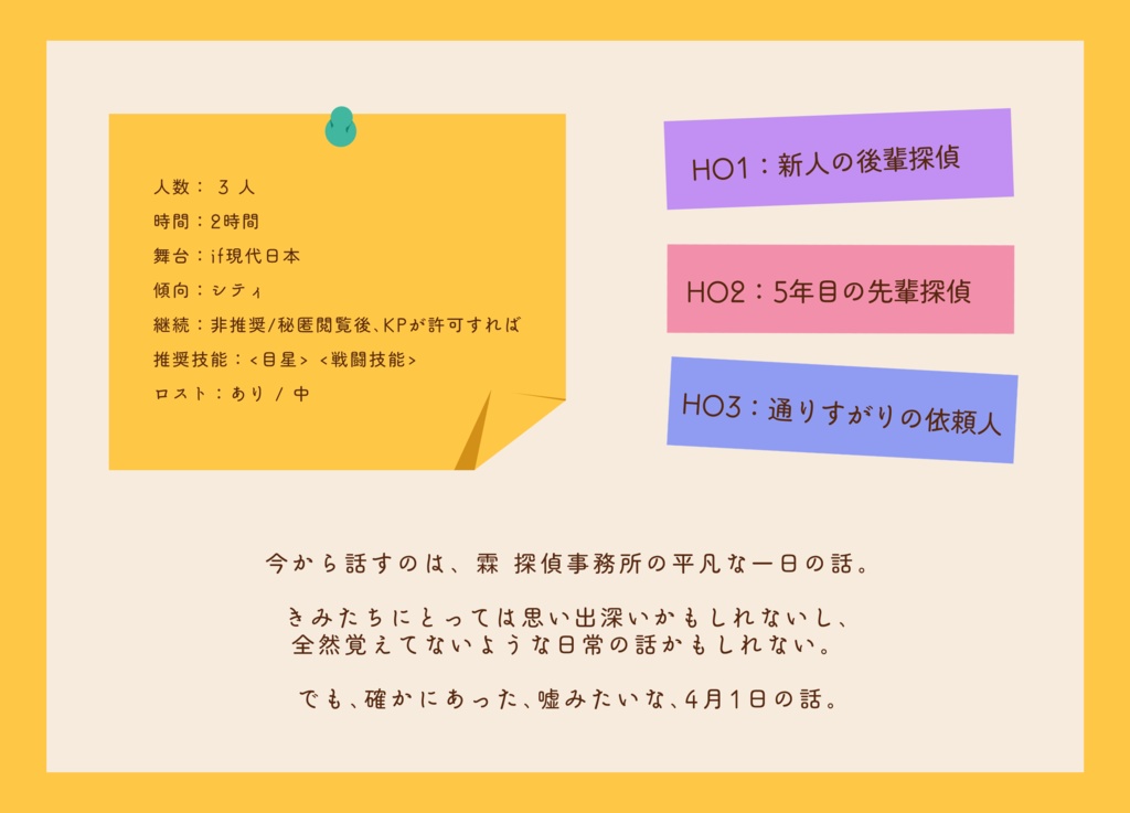 霖探偵事務所の平凡な一日【SPLL:E191128】