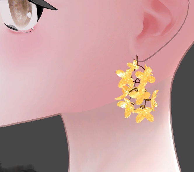 【sio対応】揺れる!金木犀モチーフのピアス