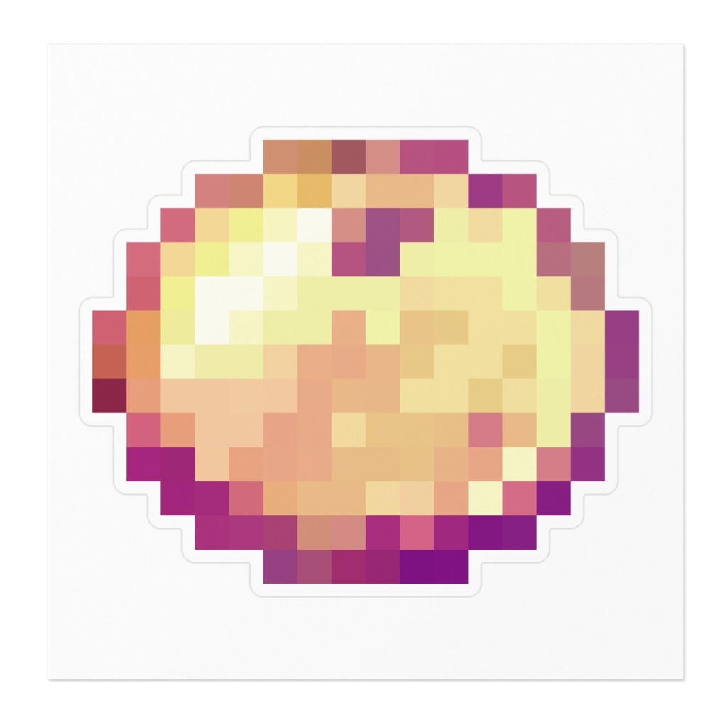 えんちゃんとされたみかんごステッカー