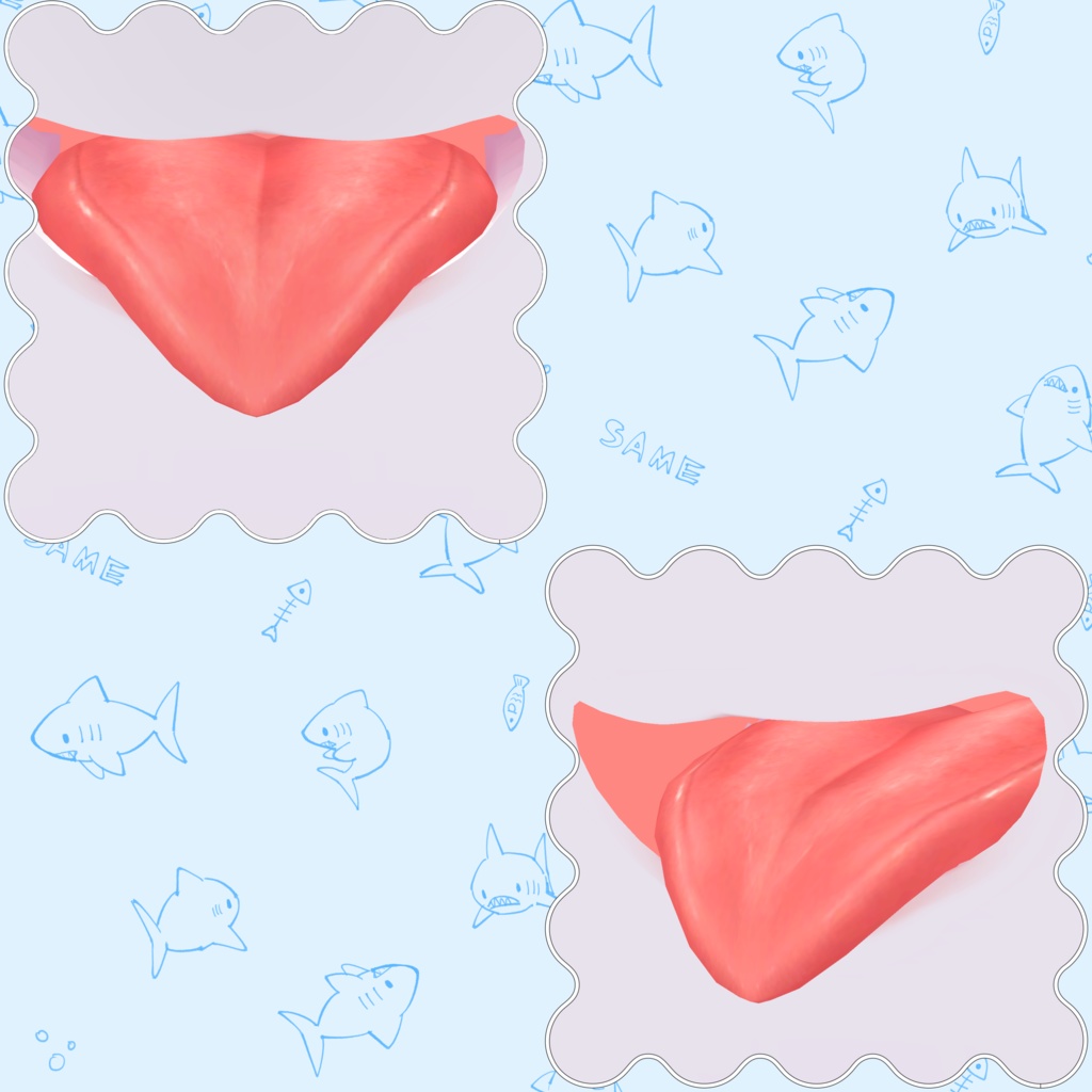 KRN式ルルネちゃん専用テクスチャ(ボディ、メイク、舌※個別販売有)