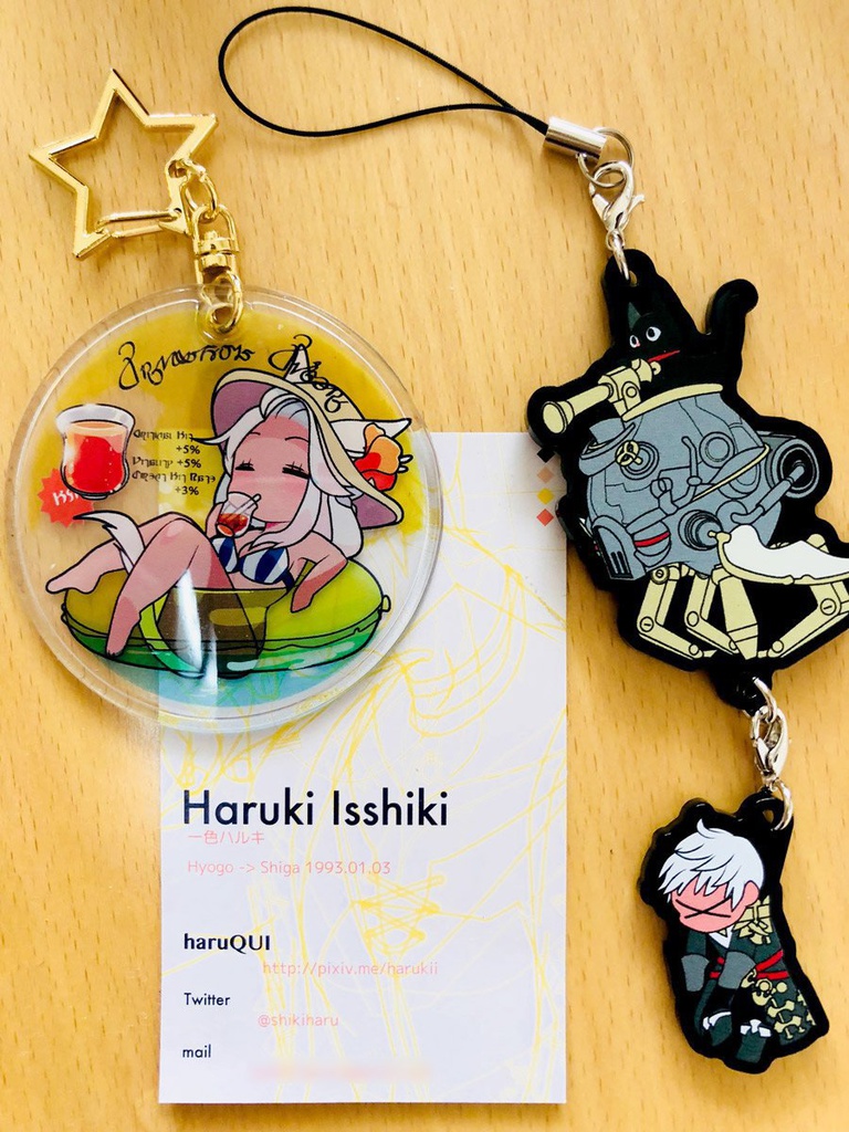 C94グッズ　クリアチャーム・アクリルストラップ