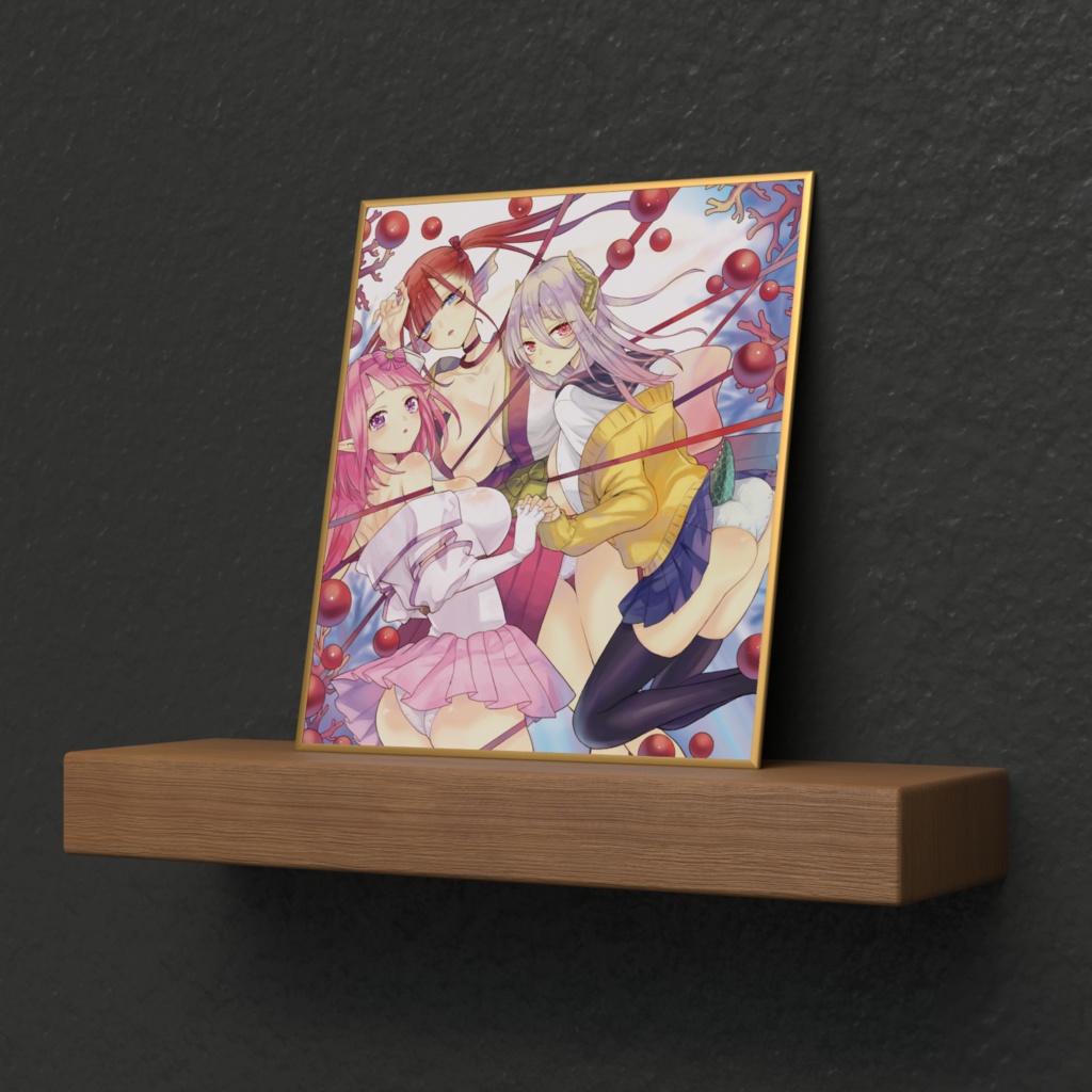 ミニ色紙:「賢者タイムだけ勇者」3人の巫女たち