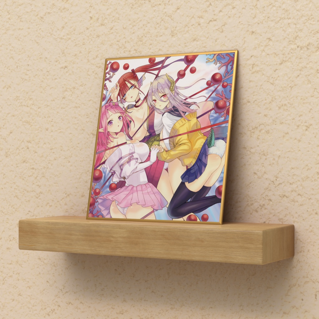 ミニ色紙:「賢者タイムだけ勇者」3人の巫女たち