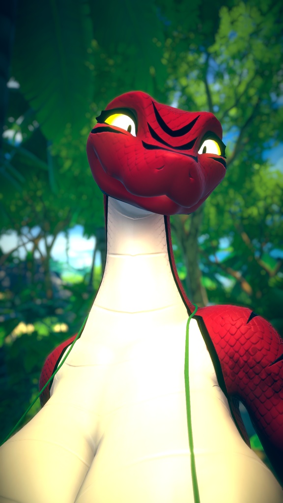 Lily the Snake Red - Texture & Material (VRCHAT)