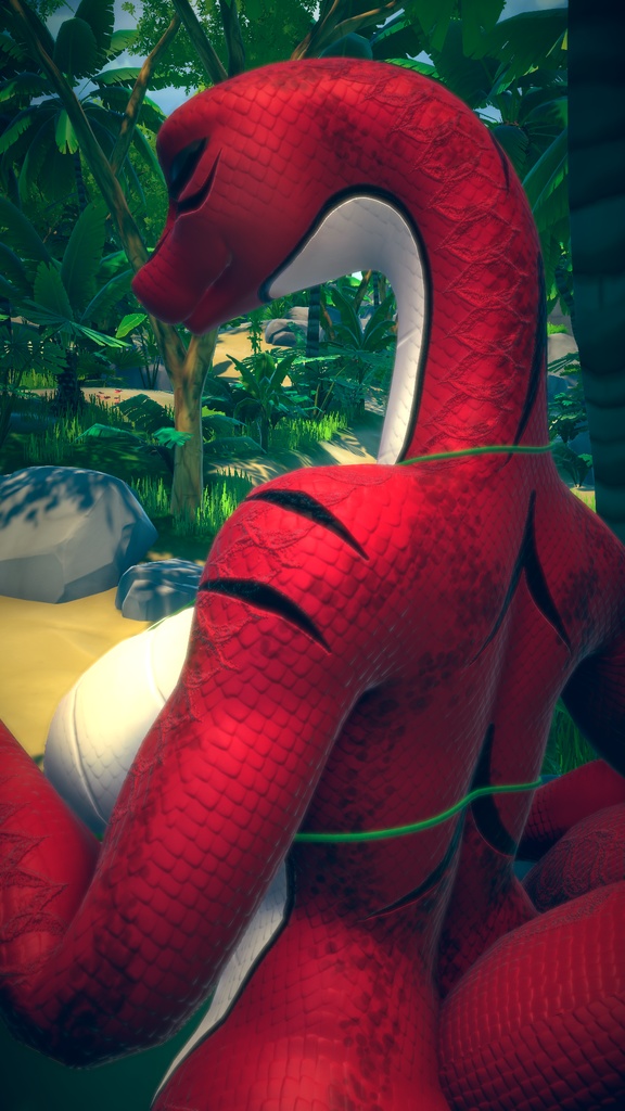 Lily the Snake Red - Texture & Material (VRCHAT)