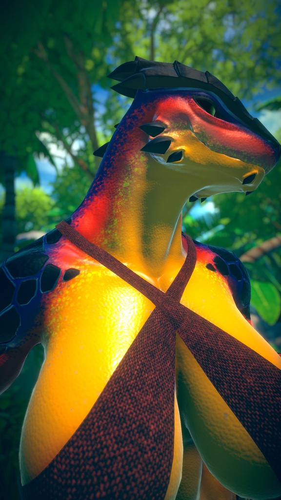 Saurus - Flame Angelfish - Texture & Material PC ' vrchat '