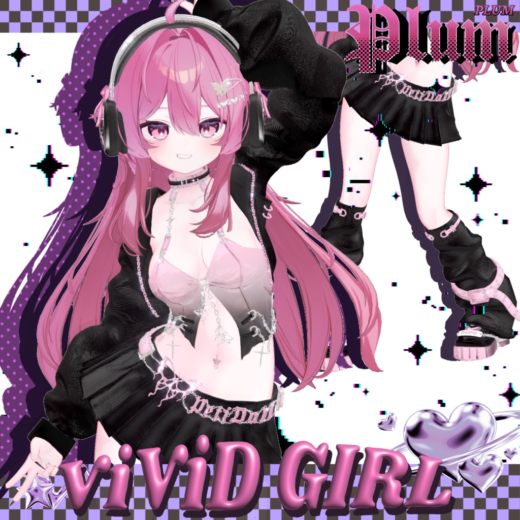 🎄BIGSALE開催中🎄【14アバター対応】🖤⛓ViViDGIRL⛓🖤