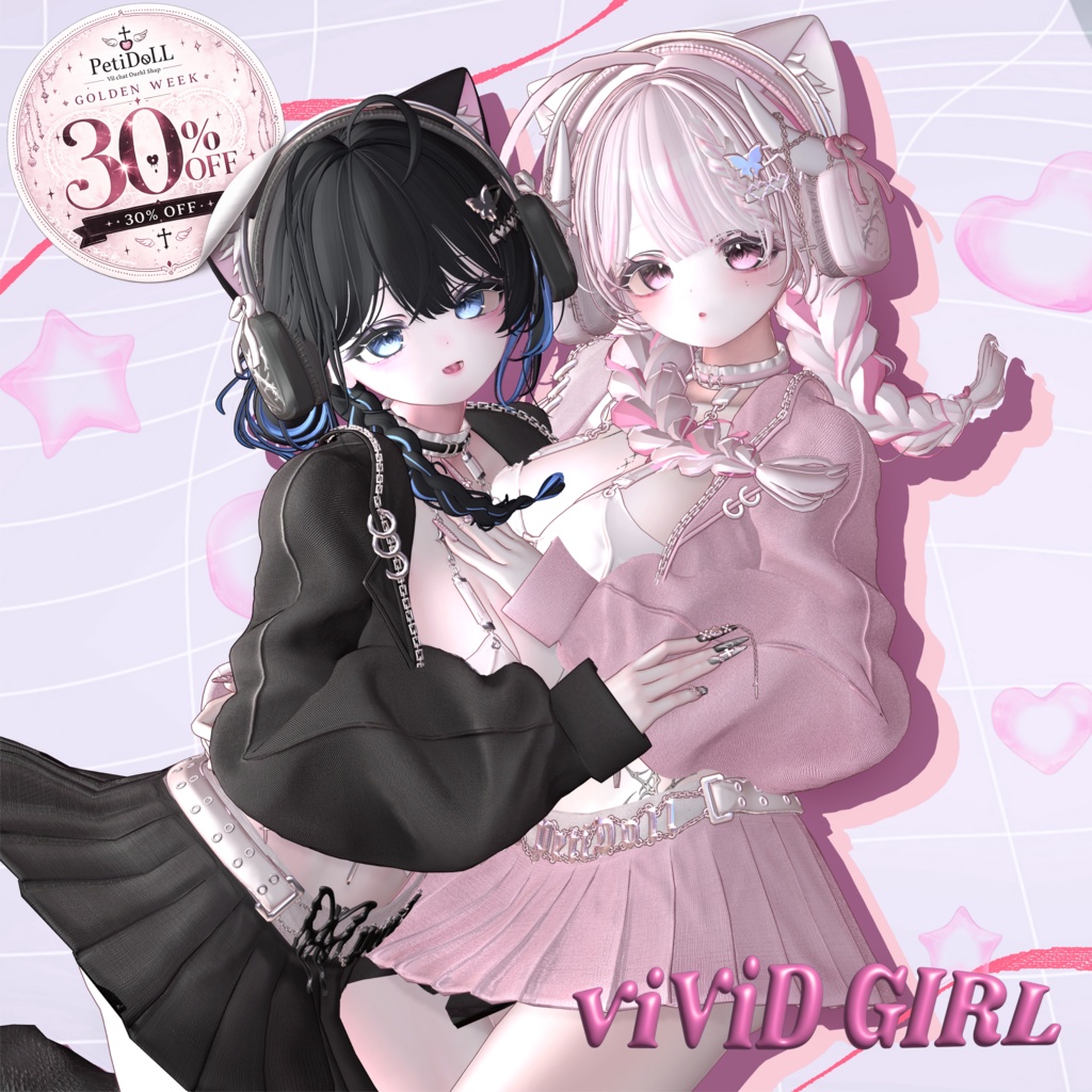🎀 30%OFF SALE 🎀【14アバター対応】🖤⛓ViViDGIRL⛓🖤