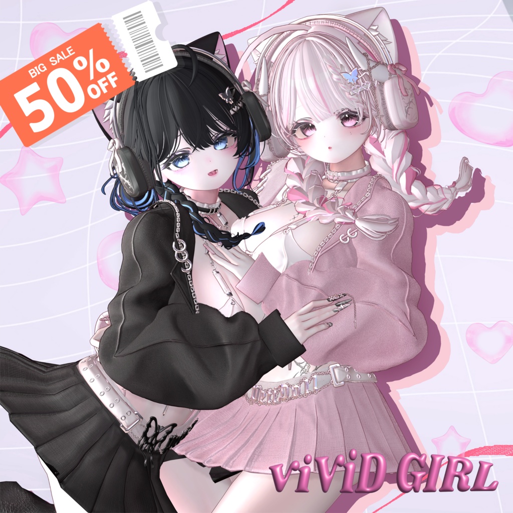 🎄BIGSALE開催中🎄【14アバター対応】🖤⛓ViViDGIRL⛓🖤