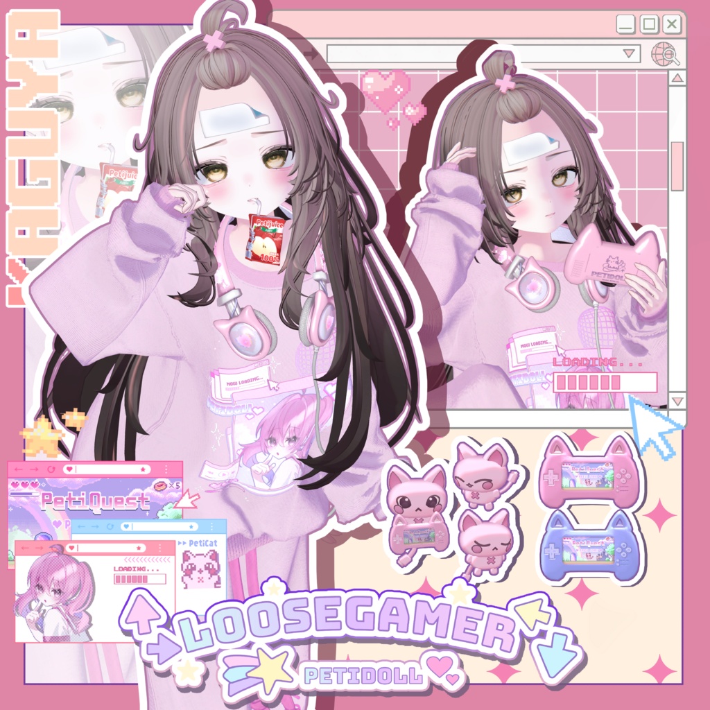 🦊輝夜対応¥990 SALE🦊👾ルーズゲーマー👾(↑→LooseGamer↓←)25アバター対応