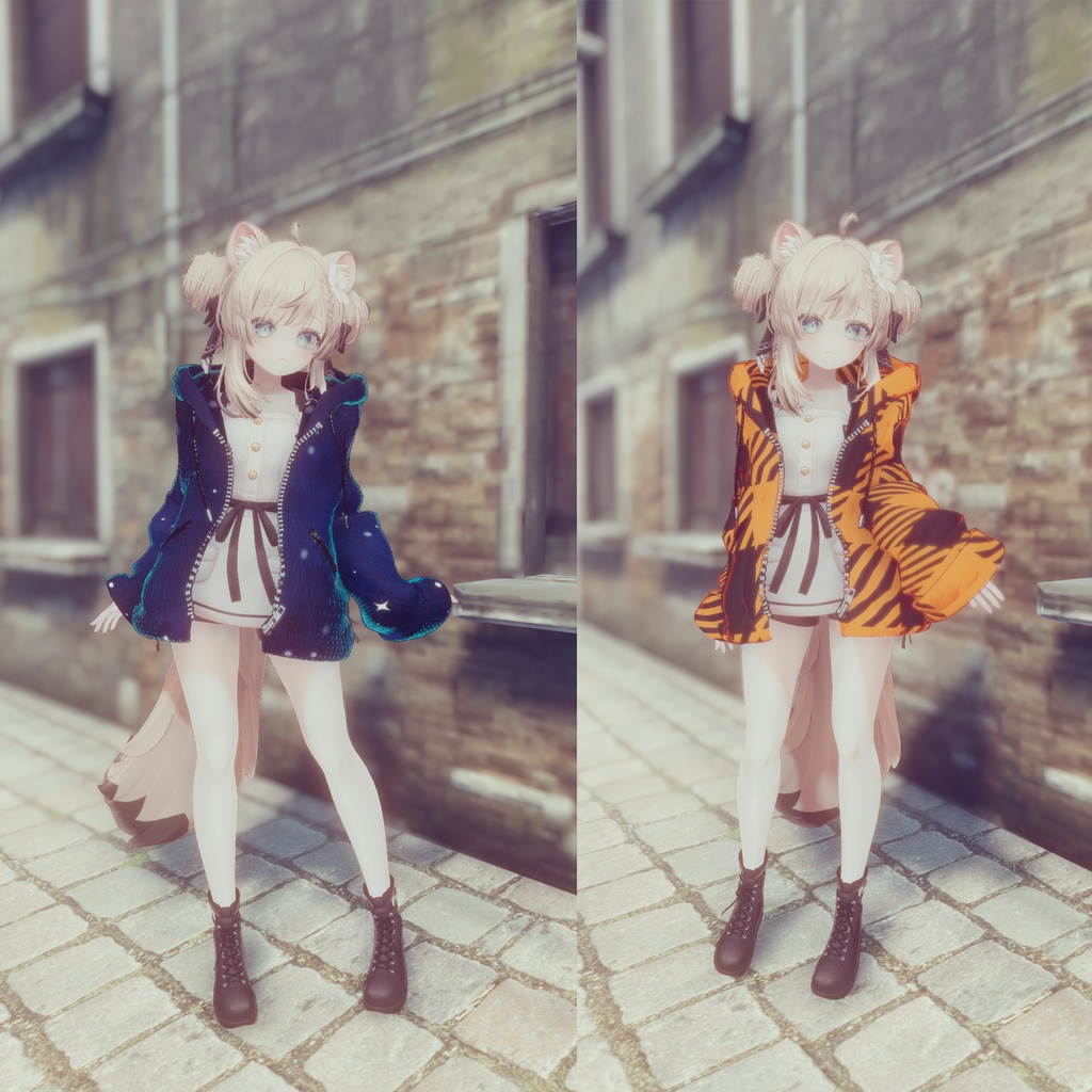 【複数アバター対応】彼パーカー【VRCaht用着せ替え衣装】