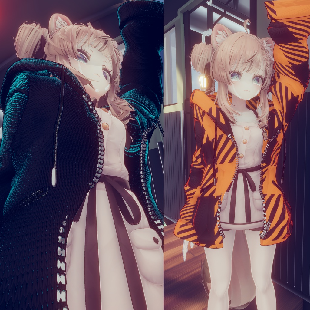 【複数アバター対応】彼パーカー【VRCaht用着せ替え衣装】