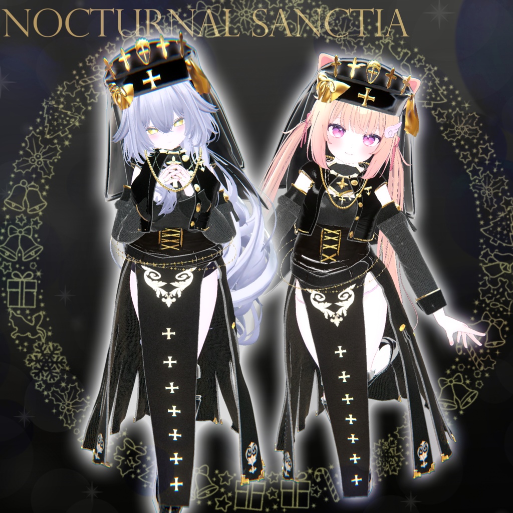 【7アバター対応】Nocturnal Sanctia【VRC衣装】