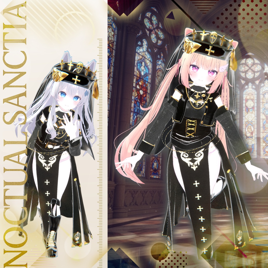 【7アバター対応】Nocturnal Sanctia【VRC衣装】