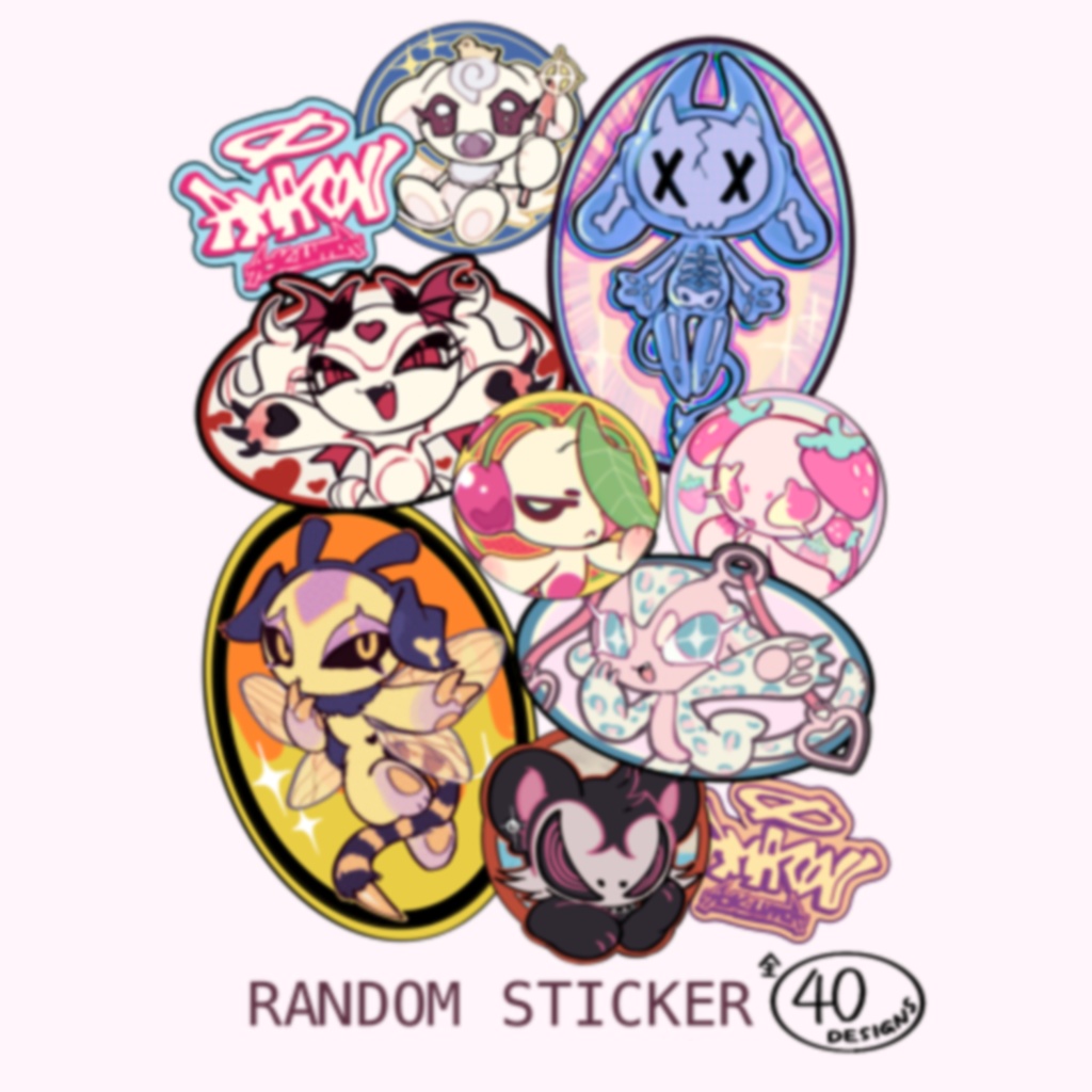 8 random  sticker