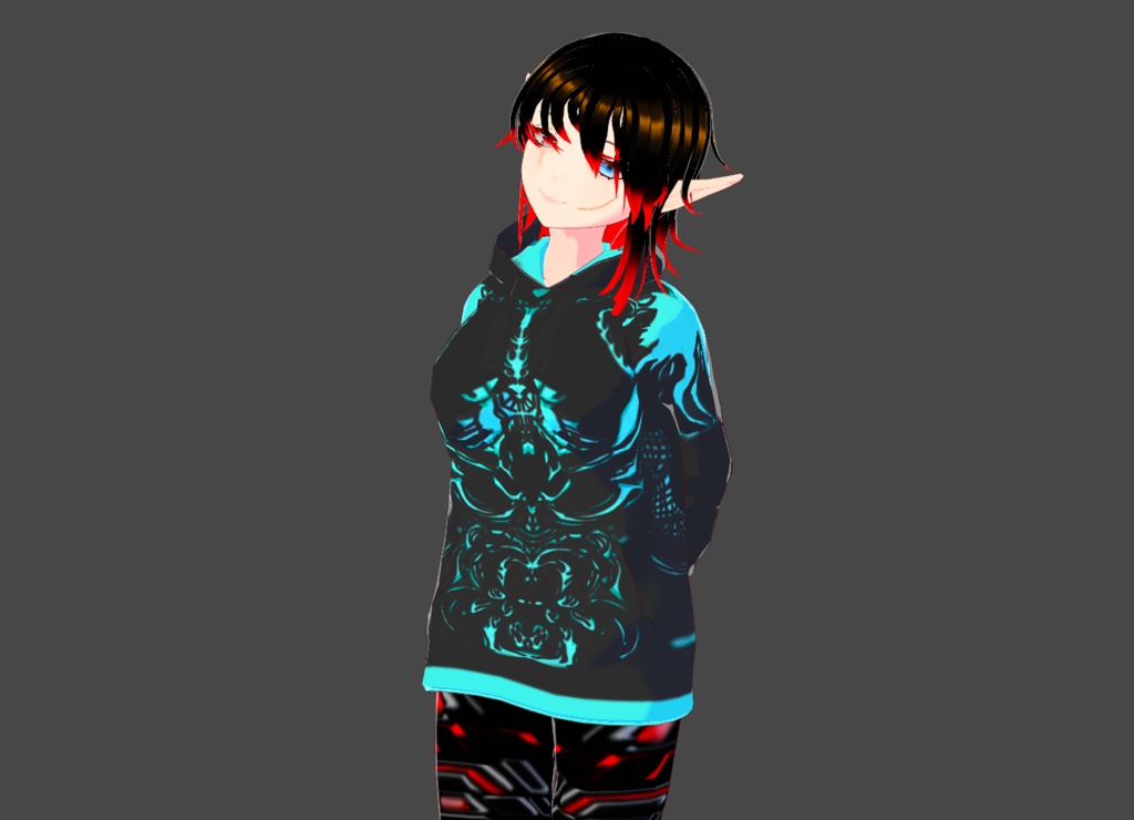 Black Oni Hoodie (2.0) (( 黒鬼パーカー (2.0) ))