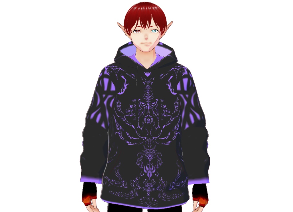 [黒鬼パーカーシリーズ：ドラゴニック・ディスターバンス] BLACK ONI HOODIE SERIES: DRAGONIC DISTURBANCE
