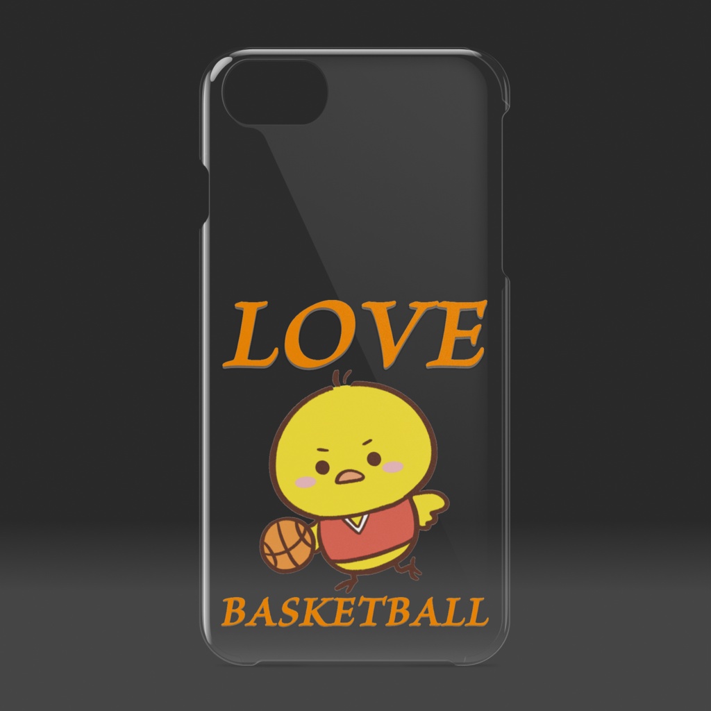 ひよこのLOVE BASKETBALL クリアiPhoneケース