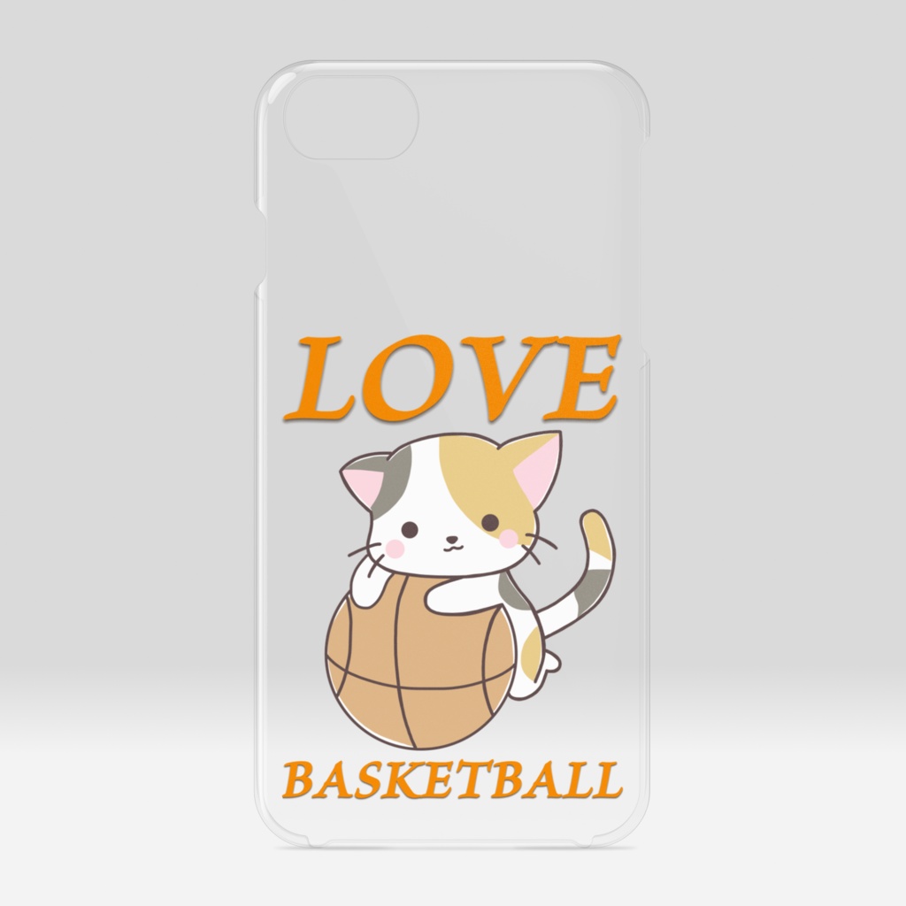 子ねこのLOVE BASKETBALL クリアiPhoneケース