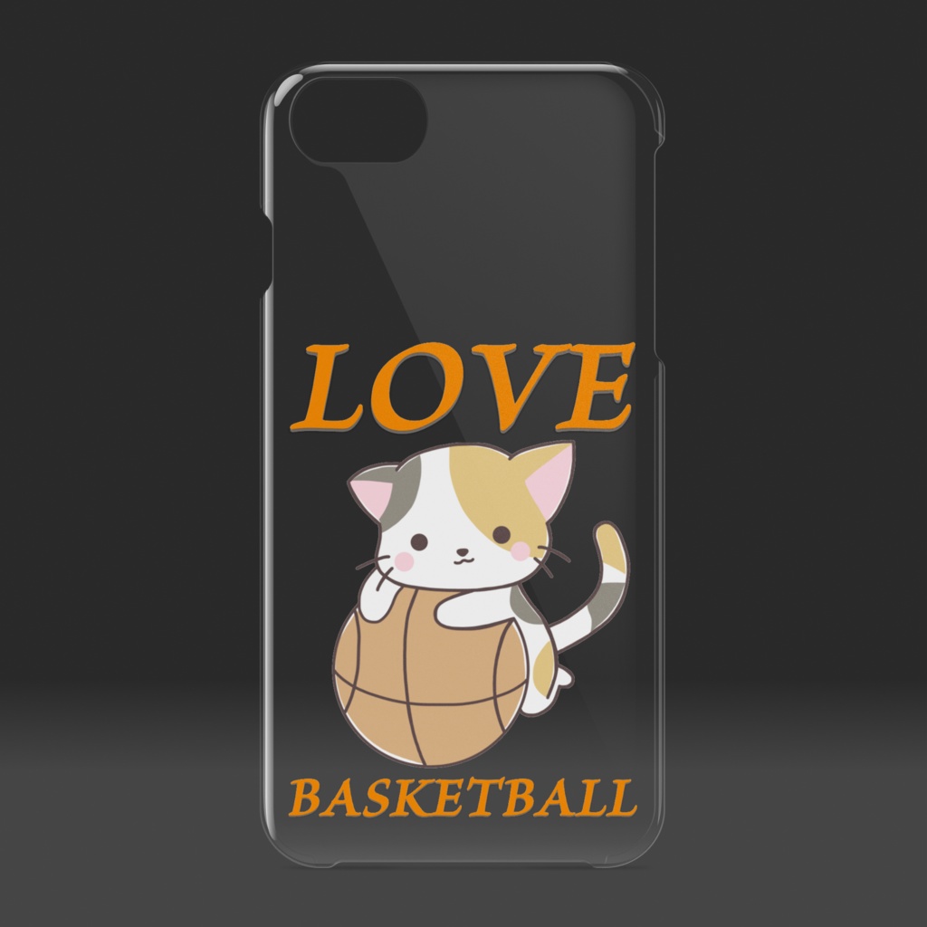 子ねこのLOVE BASKETBALL クリアiPhoneケース