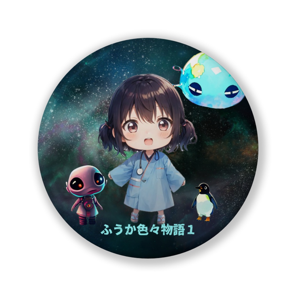ふうか色々物語１ 缶バッチ
