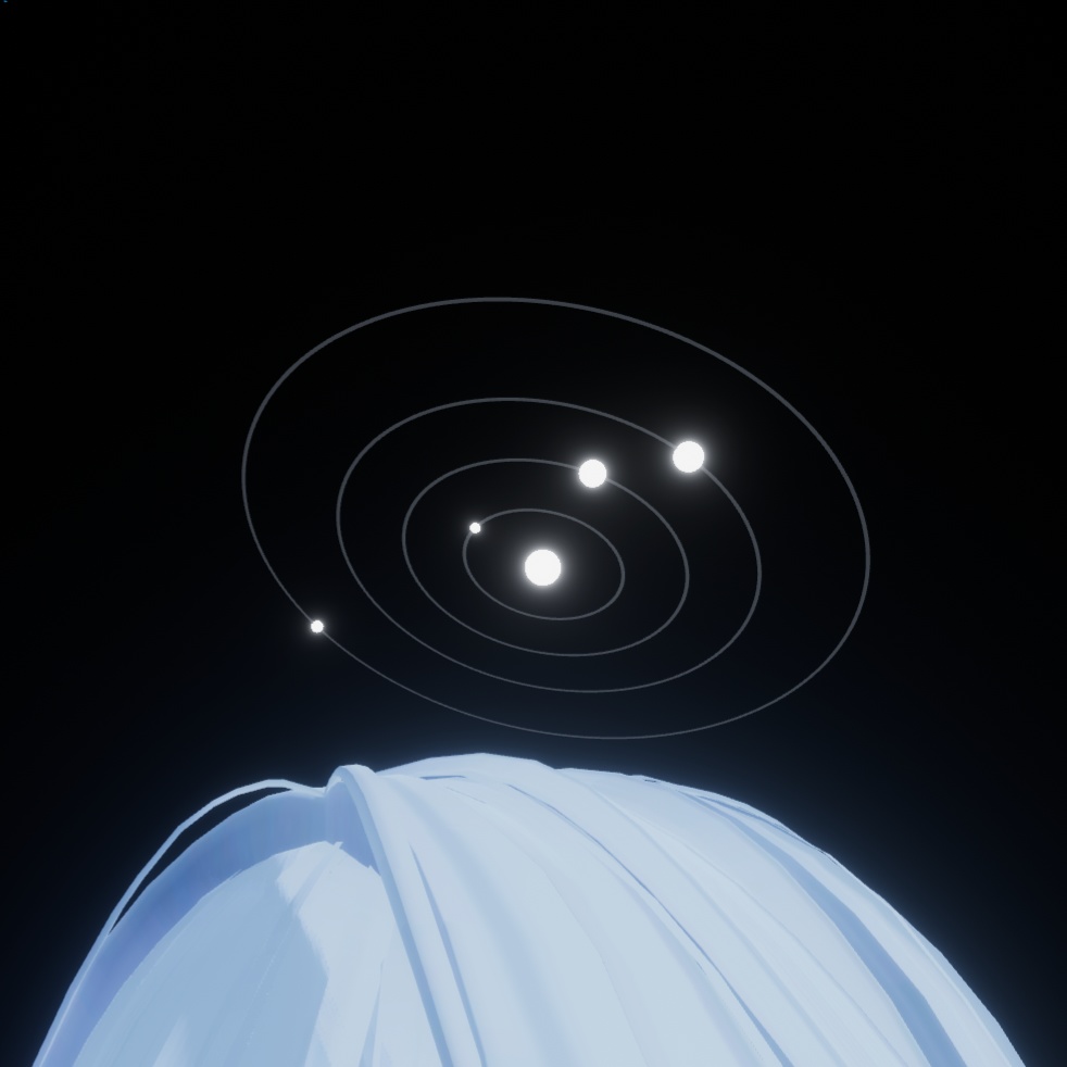 【無料あり】ひかる!うごく!惑星軌道ヘイロー【VRC向け】