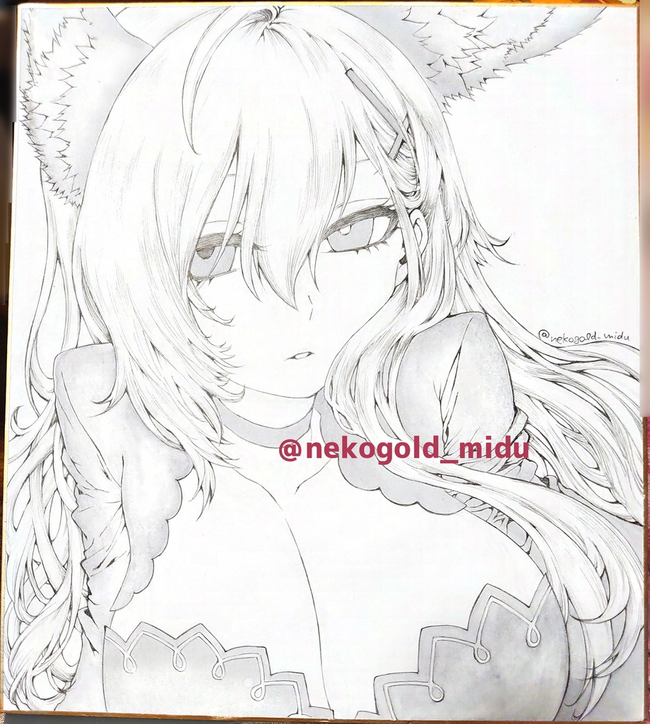 ブルアカ：シロコ＊テラーモノクロ色紙・大サイズ