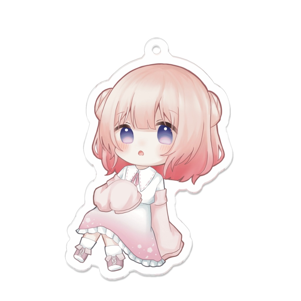 夜桜るとアクキー（おすわりver）