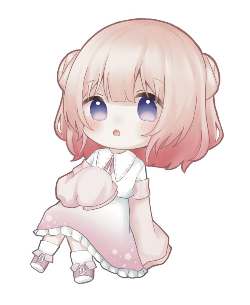 夜桜るとアクキー(おすわりver)