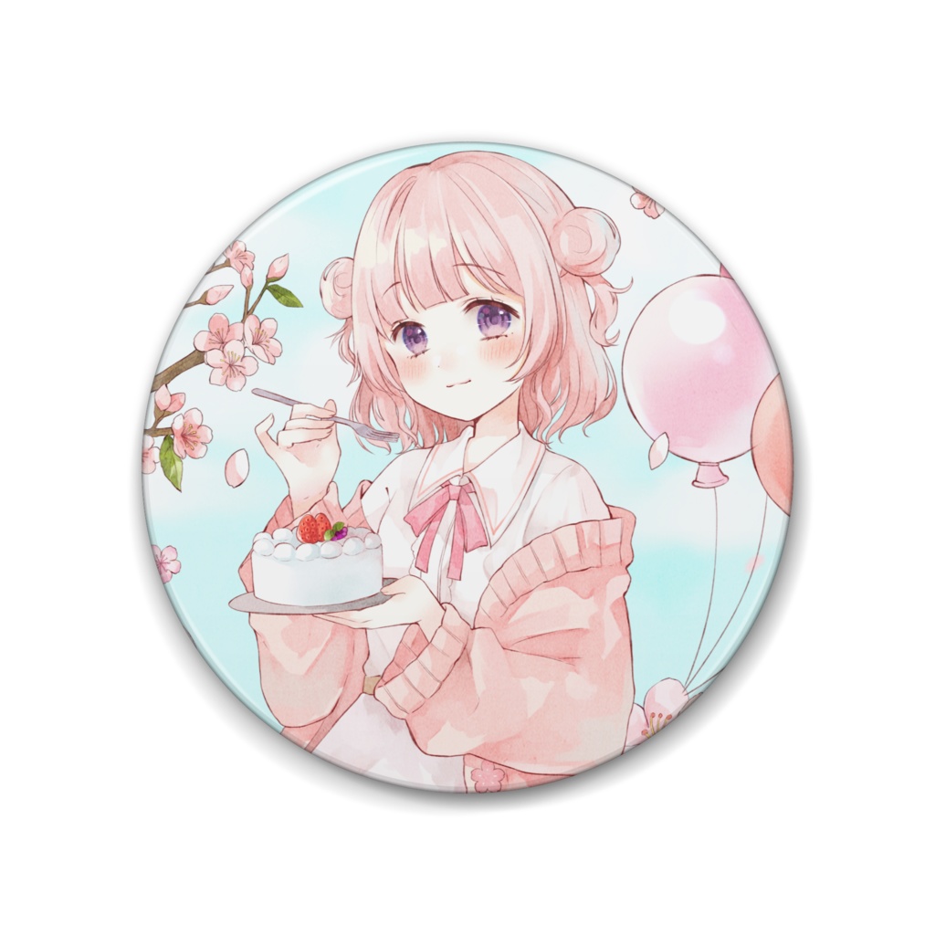 夜桜ると誕生日記念2025缶バッチ（結構大きい）