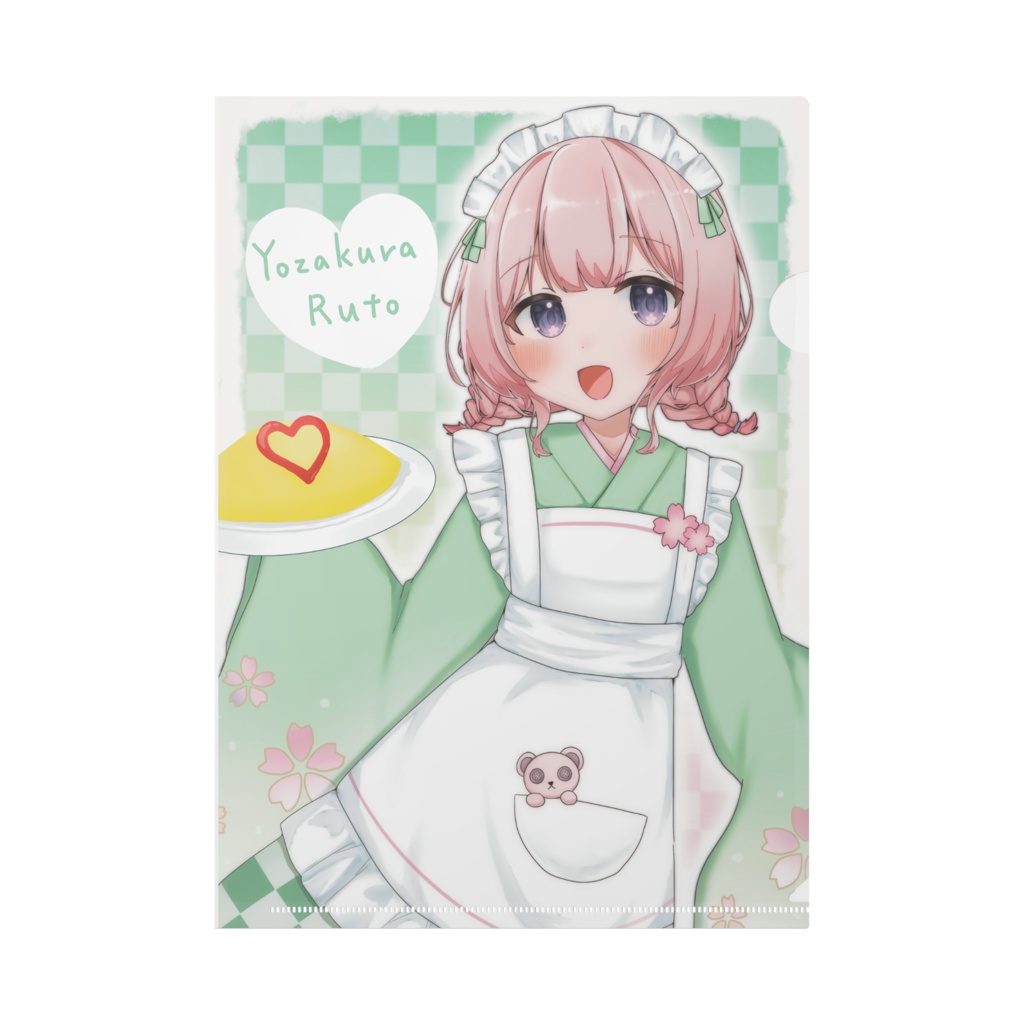 夜桜ると和風メイドクリアファイル