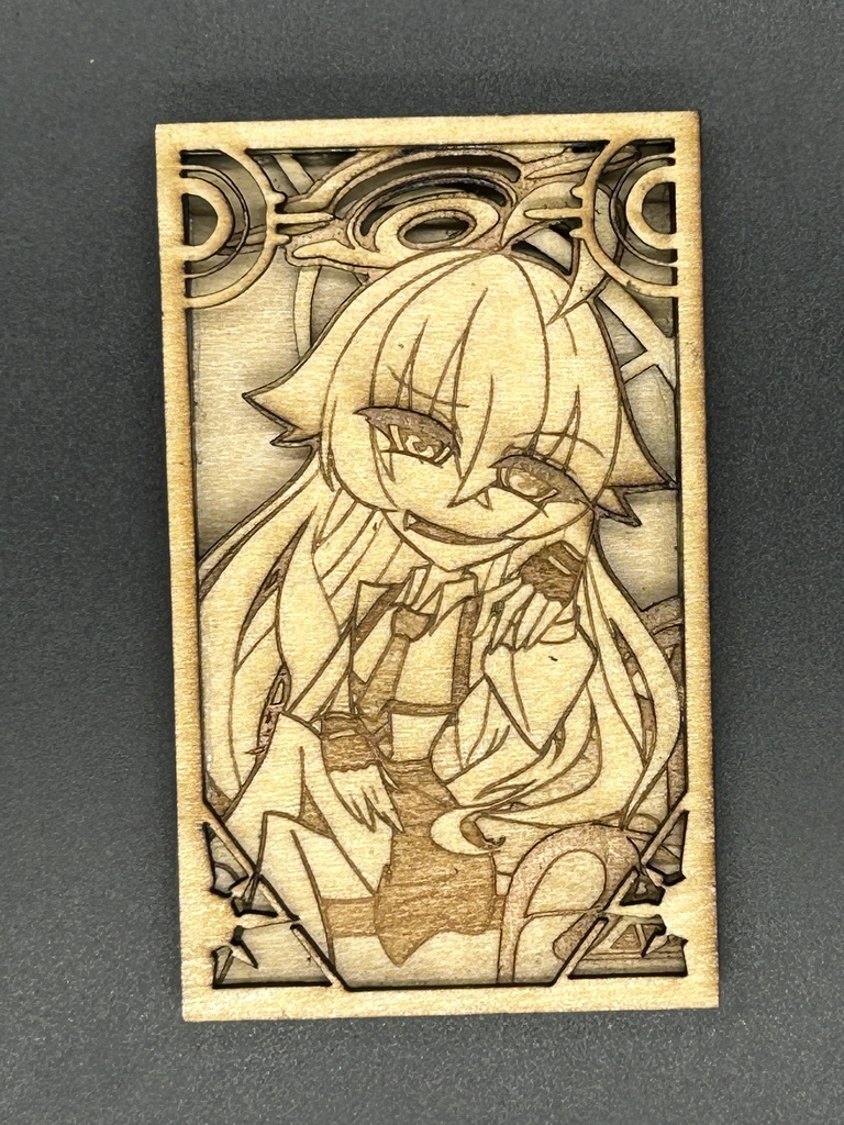 ブルーアーカイブ 「小鳥遊ホシノ」:木製シャドーボックス