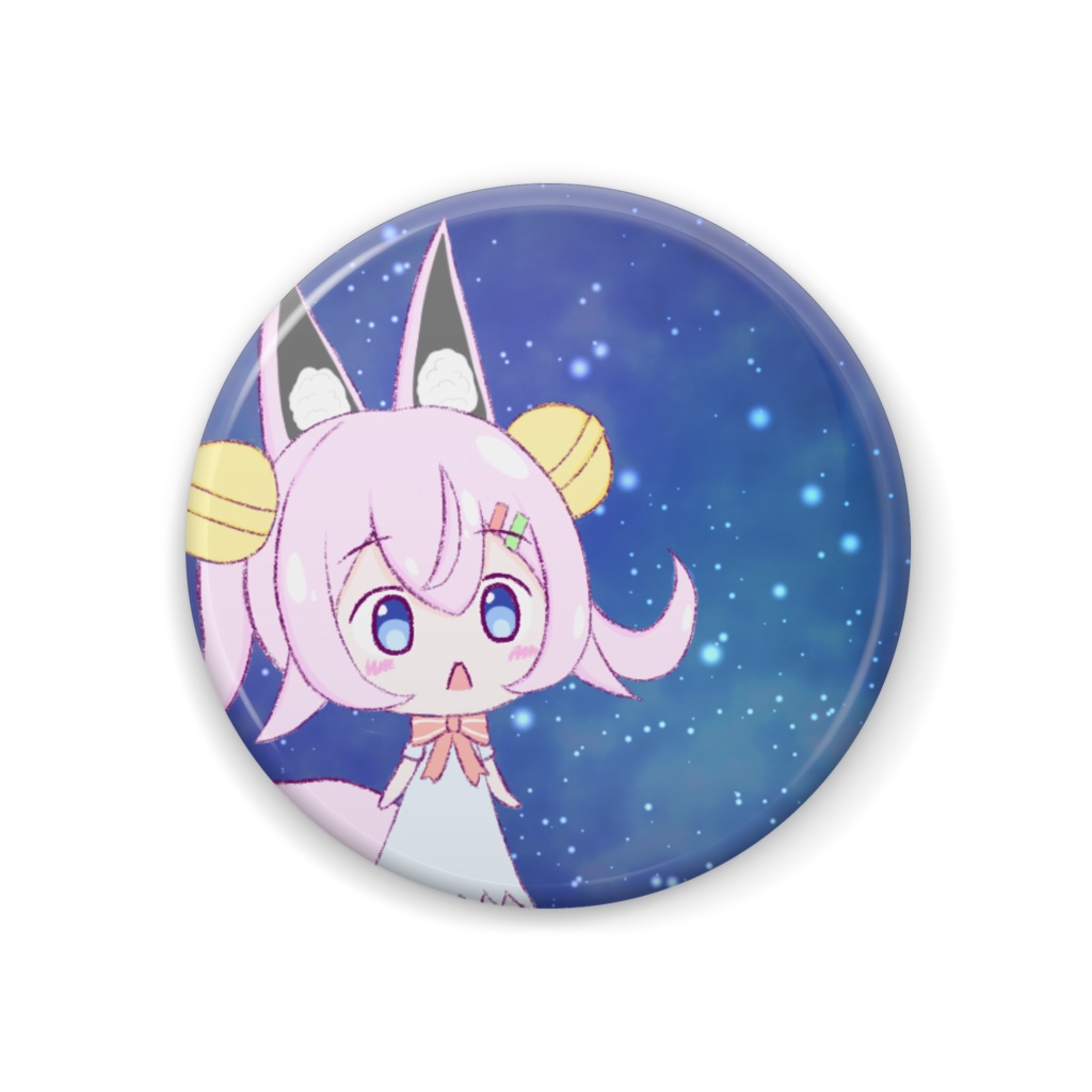 宇宙狐の缶バッジ