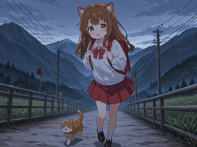 No002_01,里山を歩く女の子,3タイプ、12枚