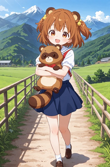  公開中 No003_04,たぬきさんと一緒、3タイプ、12枚