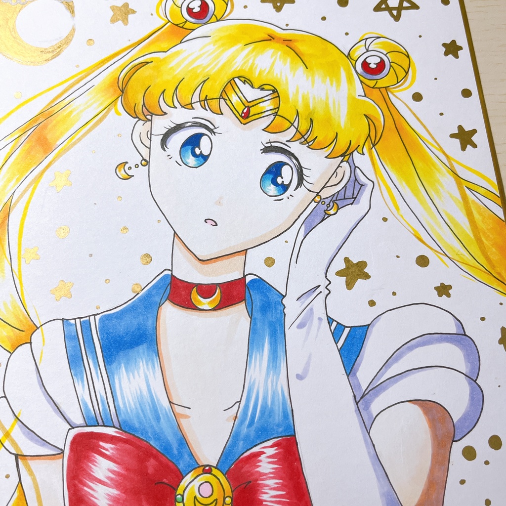 月野うさぎ 手描きイラスト