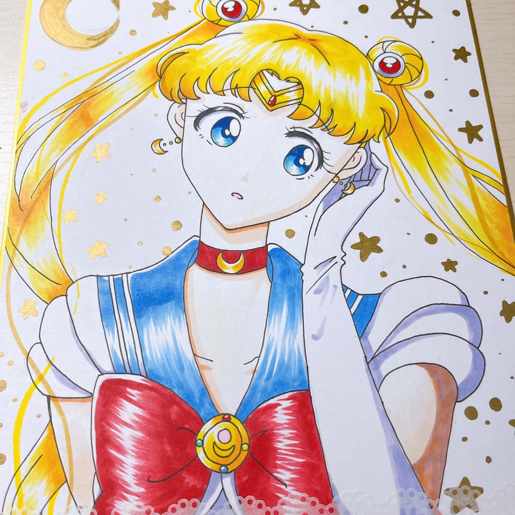 月野うさぎ 手描きイラスト