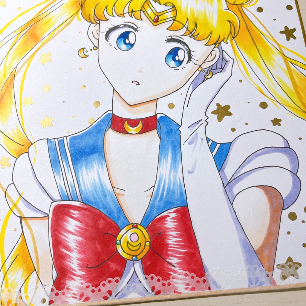 月野うさぎ 手描きイラスト