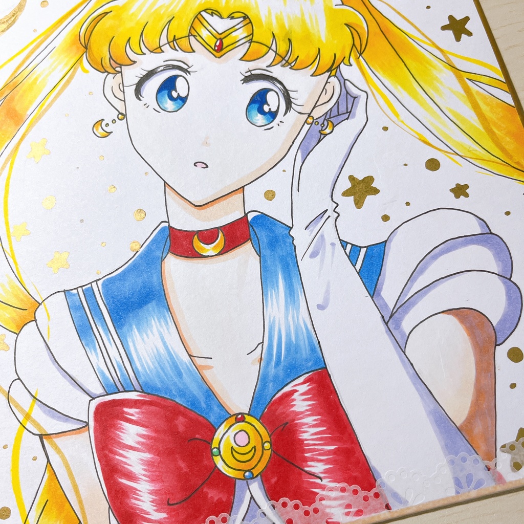 月野うさぎ 手描きイラスト