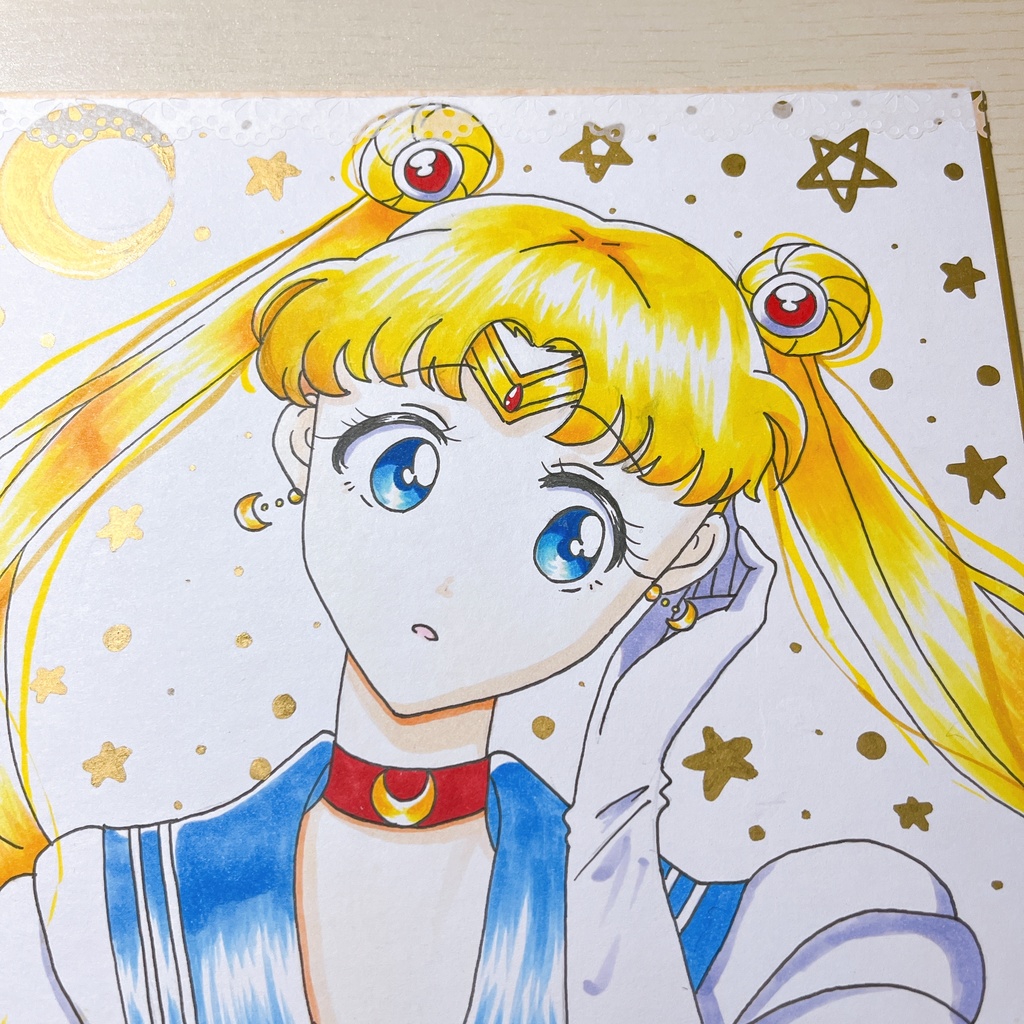 月野うさぎ 手描きイラスト