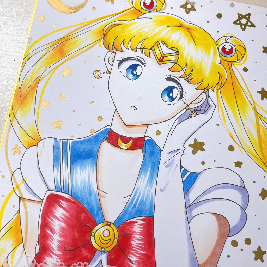 月野うさぎ 手描きイラスト