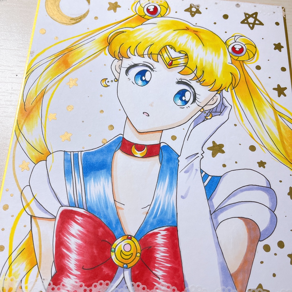 月野うさぎ 手描きイラスト