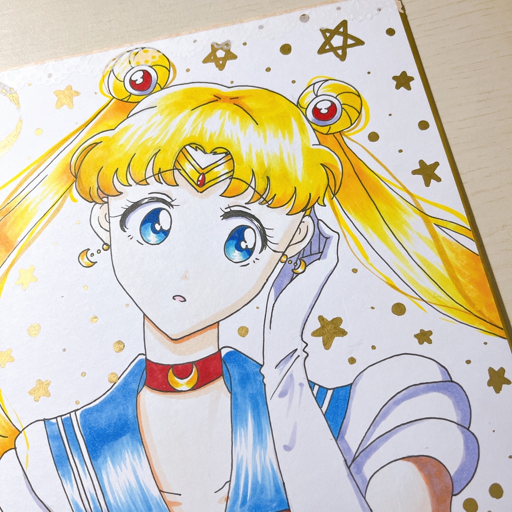 月野うさぎ 手描きイラスト