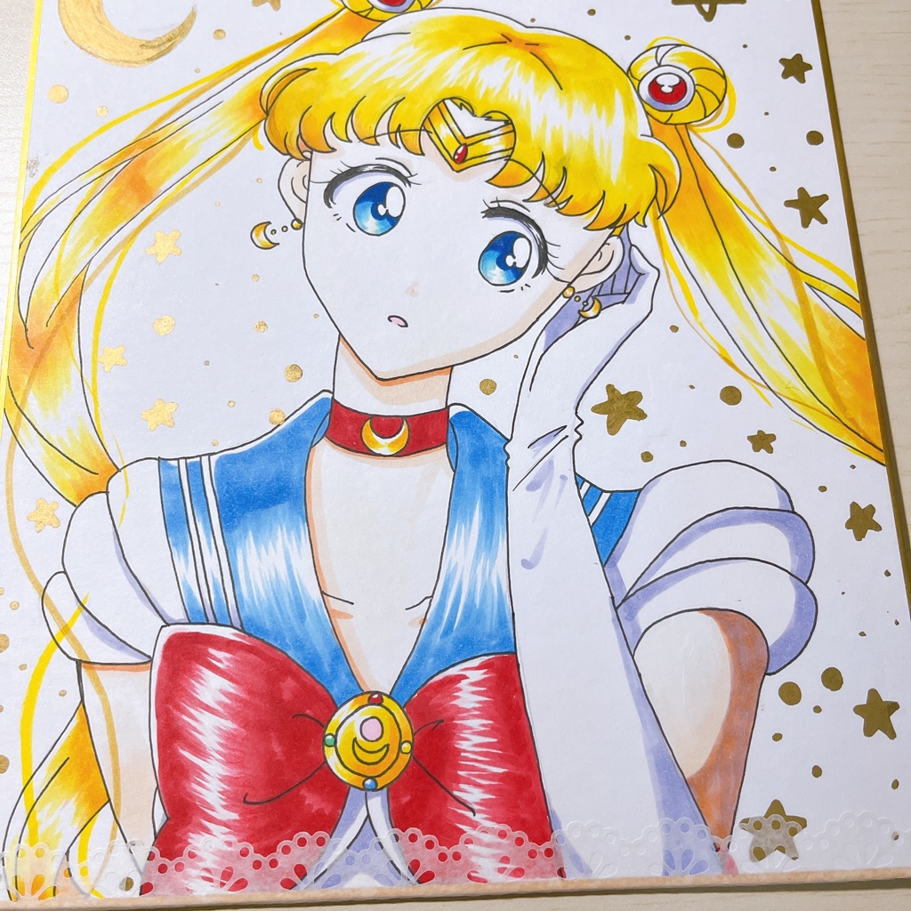 月野うさぎ 手描きイラスト