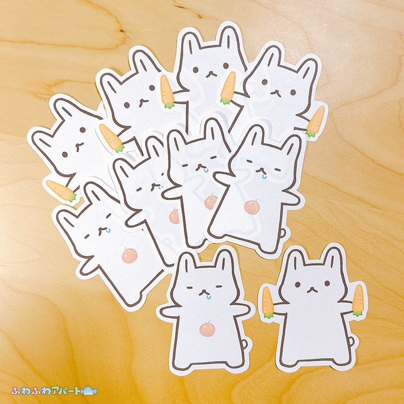 まな板うさぎダイカットメモ便せん2種