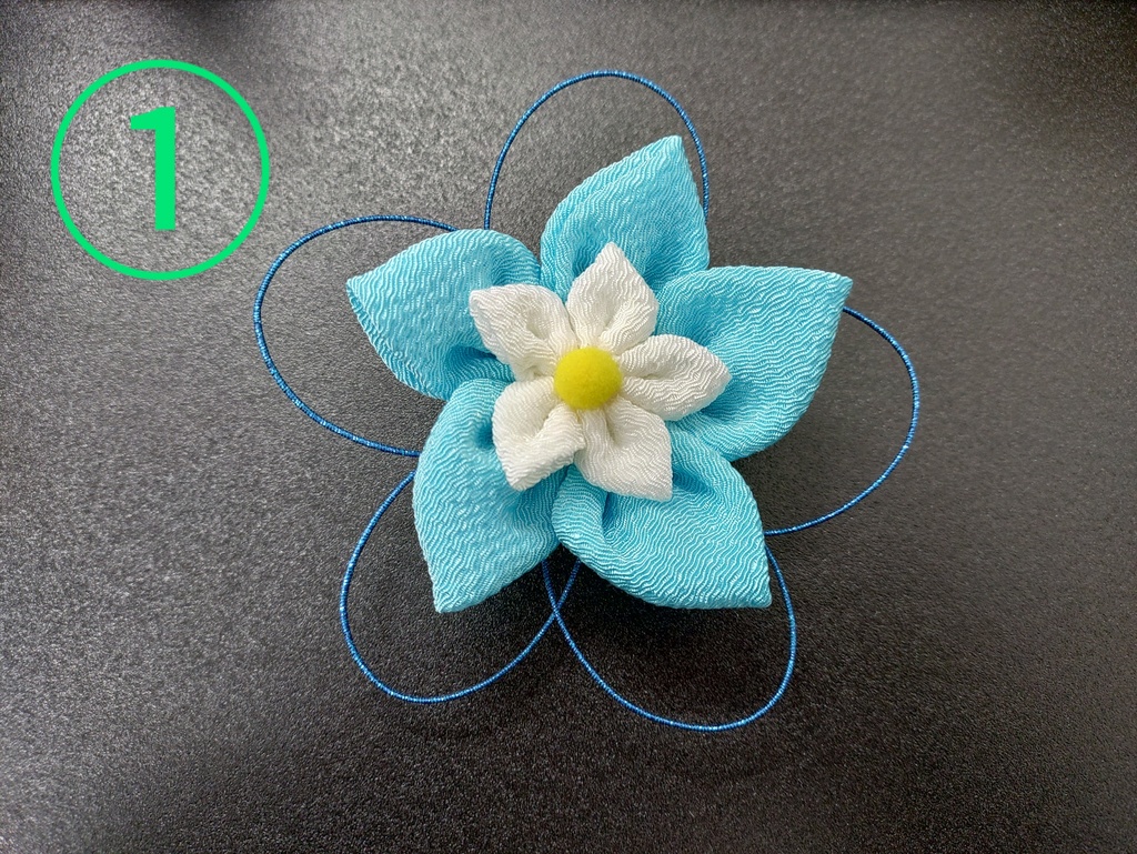 琉璃百合の髪飾り